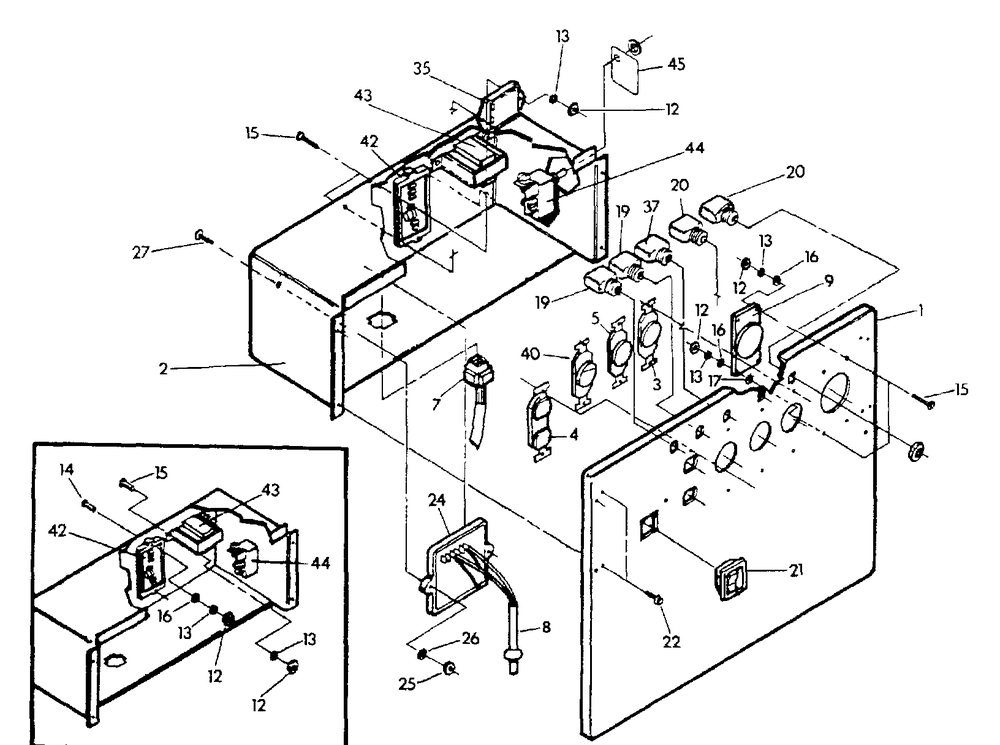 Control Panel (10/95) Diagram and Parts List for 9288-2-R-8000  Briggs and Stratton Generator